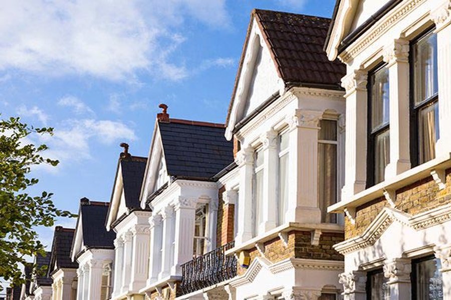 A row of town houses