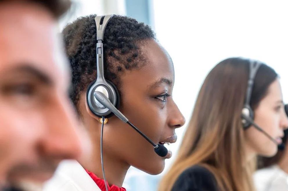 A woman in customer service