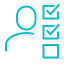 Person with completed checklist