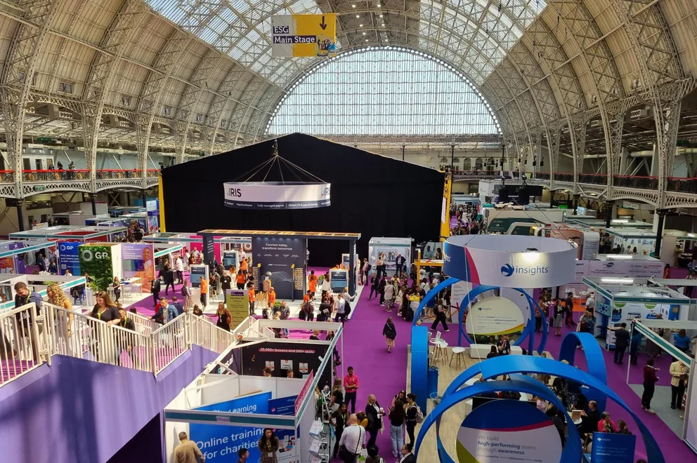 Exhibition space with several stand