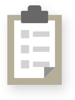 Icon with outline of notepad
