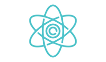 Icon with blue outline of an atom