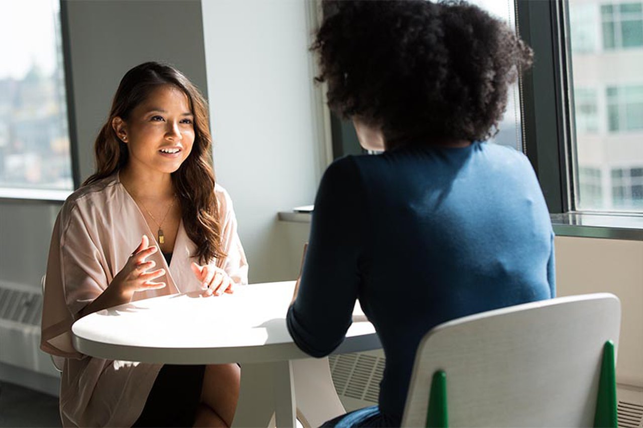 Women sat at desk