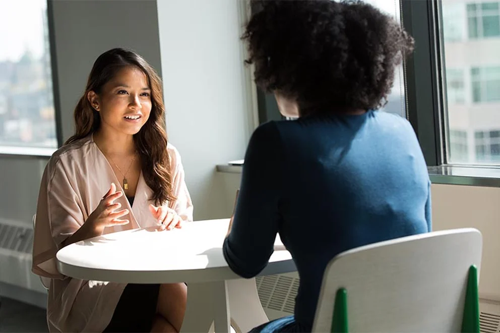Women sat at desk