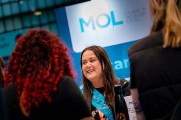 Ellen from MOL speaks to learners at CIPD ACE.