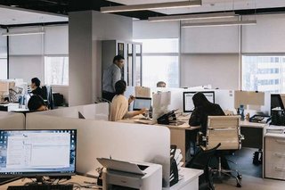 View of an open plan office
