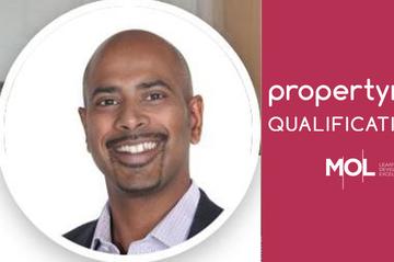 On the left is a profile image of Hitesh Mistry. On the right are the Propertymark and MOL logos.