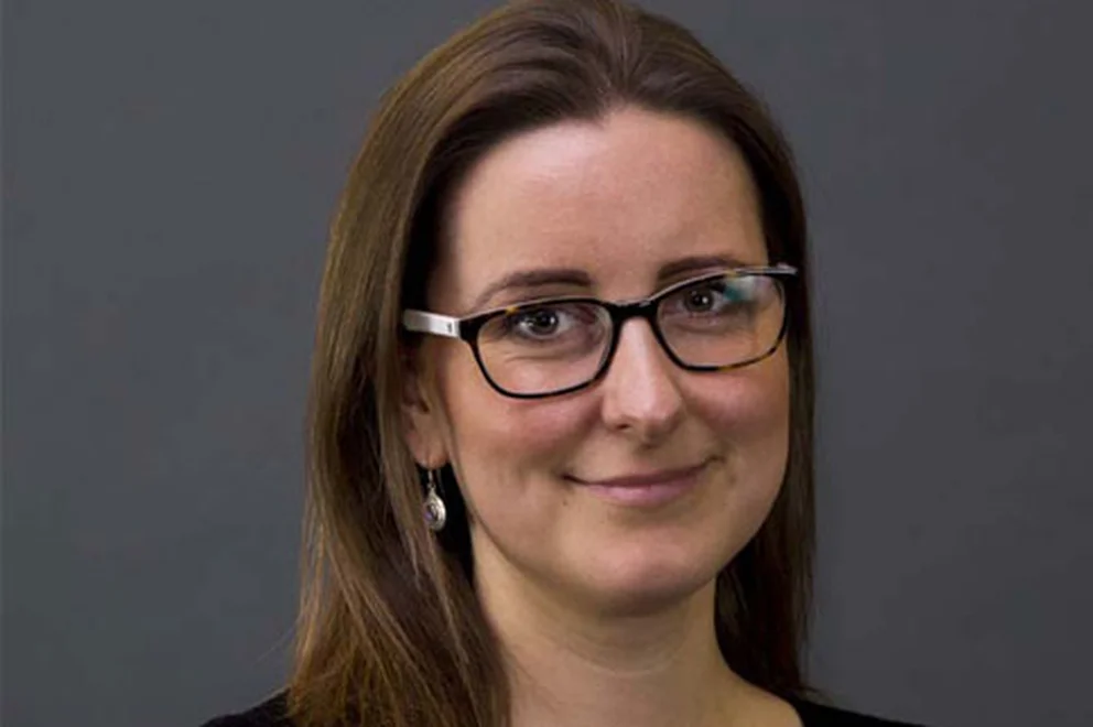 Emily Allen wearing glasses